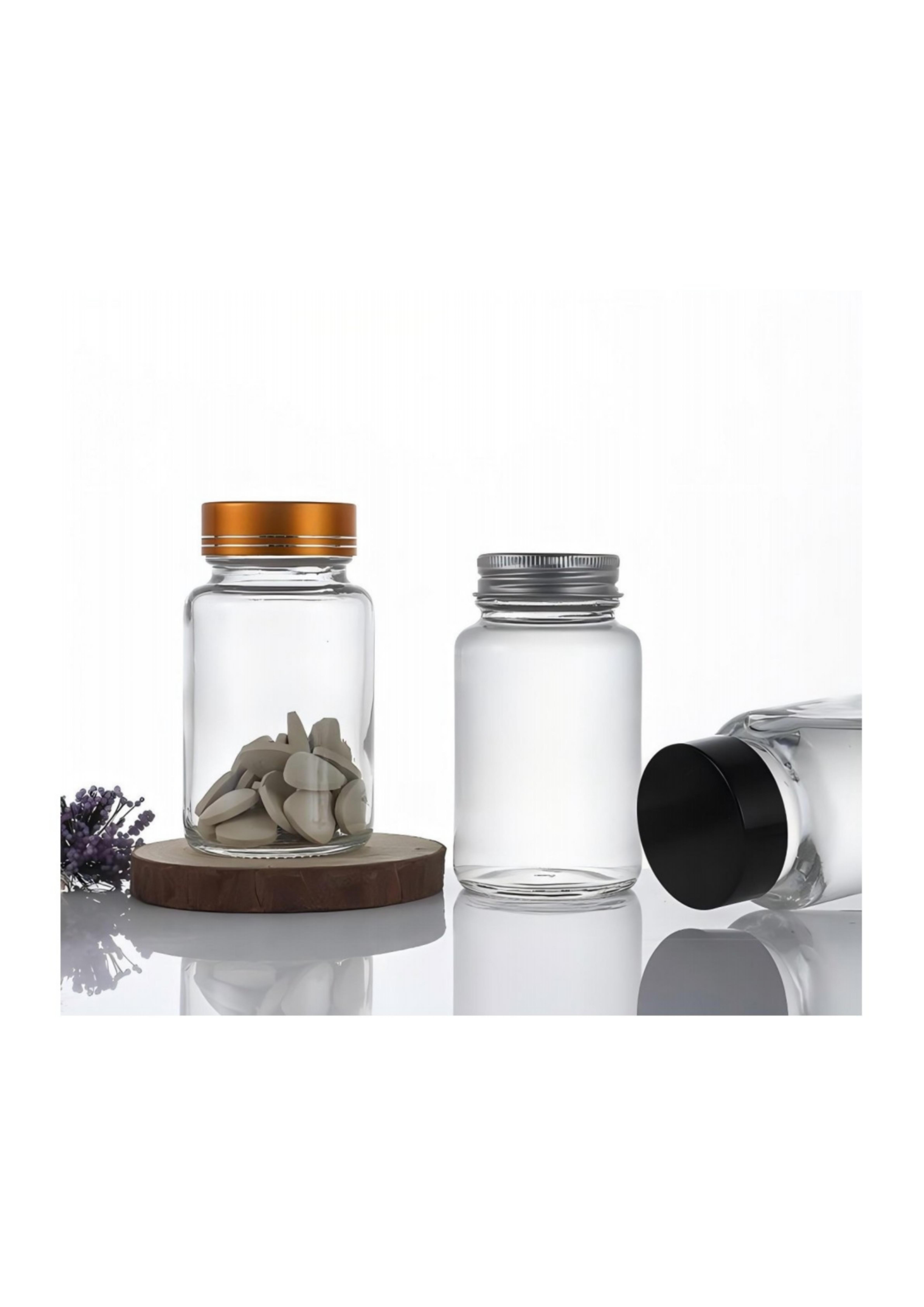 Glass Bottle With Cap 100ml for storing medicines