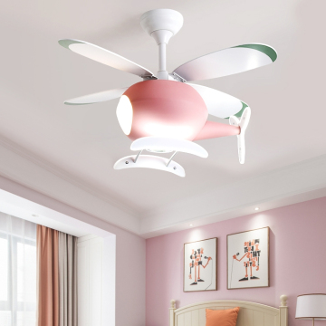 6-Speed Indoor Ceiling Fan with Dimmable Lighting and Remote Control for Children's Room