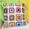 Bàn tay Crochet hoa Granny Square Cushion Cover