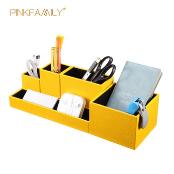 2018 High quality vinyl record organizer remote control storage leather slotted box