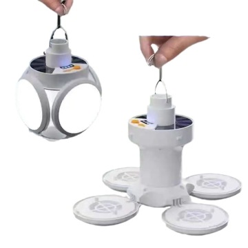 Solar Rechargeable Waterproof Pendant Lamp for Camping and Garden