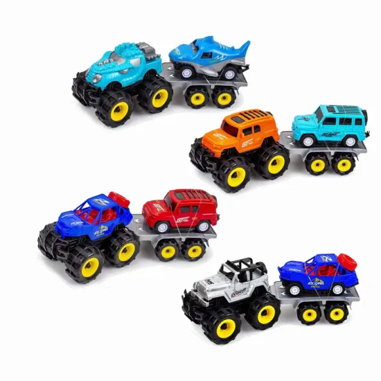 Dollartoys Inertial Cross-Country Towing, Climbing Truck and Monster Dinosaur Toy with Vehicle