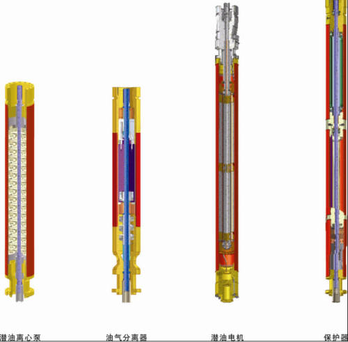 Vertical three phase asynchronous submersible motor