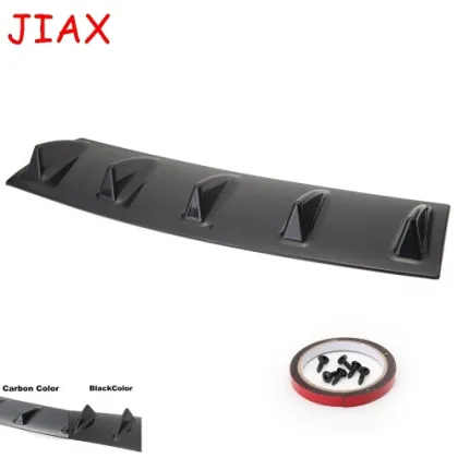 Black car bottom spoiler shark fin fender