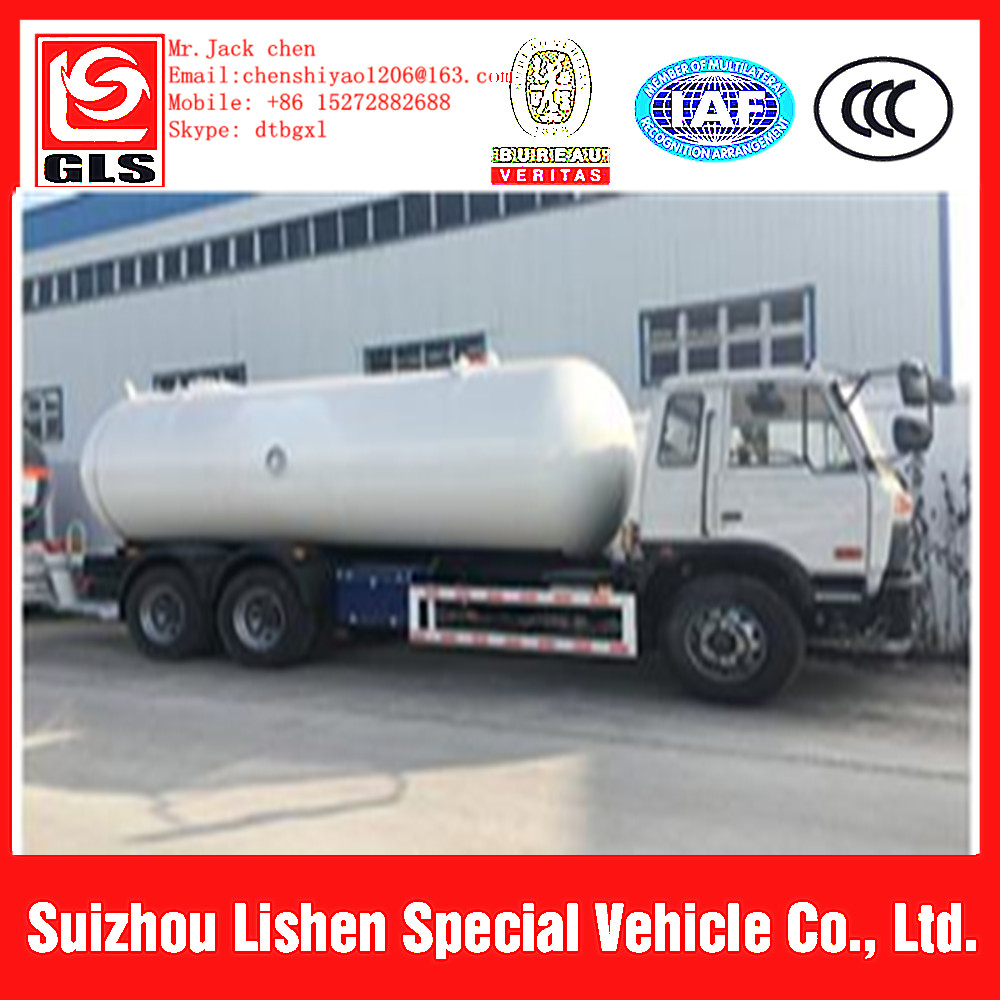 6x4 Dongfeng 25.3m3 lpg dispenser tank truck