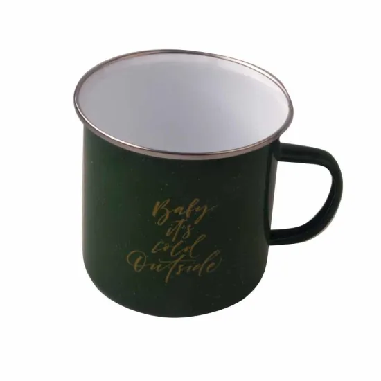 10*10cm Large Capacity Modern Design Retro Enamel Mug Metal Cups 700ml