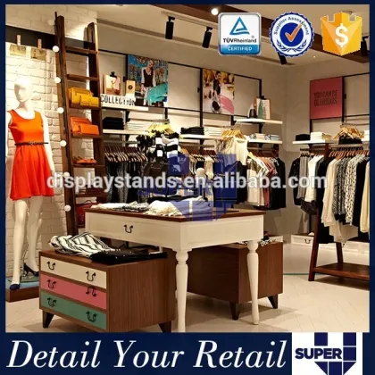 Best design famous brand shop fitting women garment names clothing stores