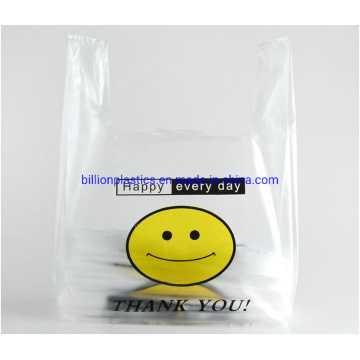 Plastic Shopping Grocery T Shirt Bag with Logo