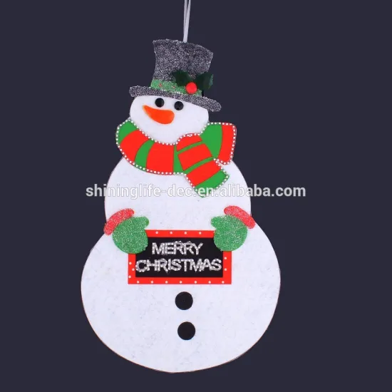 fabric decoration christmas snowman ornament