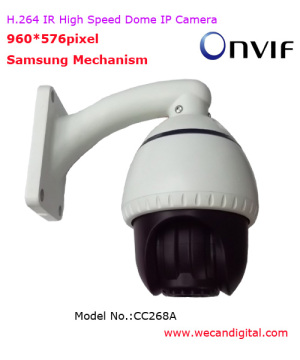 H.264 Mini High Speed  Infrared Dome IP Camera