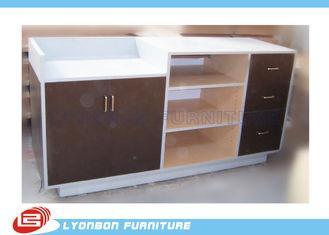 MDF Laminated Shop Cash Counter With Drawers , Common Style