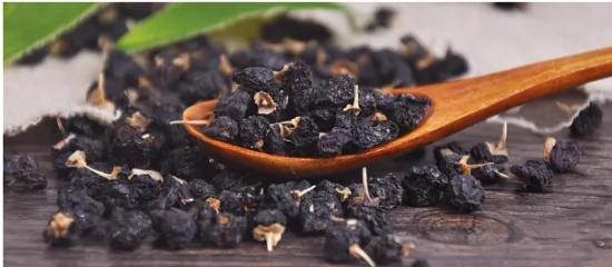 Organic black goji berries Lycium ruthenicum