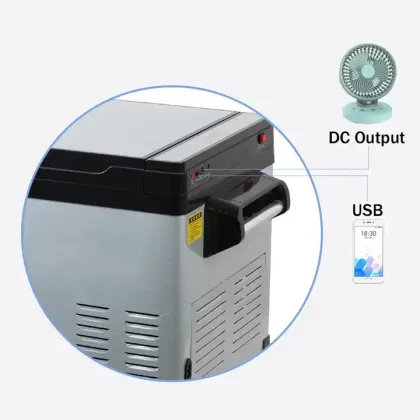 Dual Battery Powered Car Refrigerator 30L with Lithium Battery