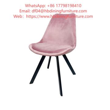 Dining Furniture Velvet Wrapped Cloth Chair Comfortable Simplicity Colorful Hotel Velvet Kitchen Restaurant Chair
