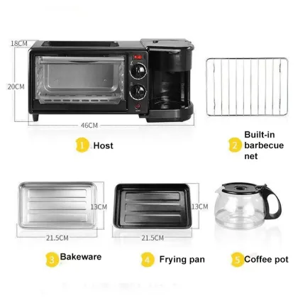 Silver Crest 3-in-1 Breakfast Maker Sandwich Multifunction Machine - Customized OEM Option