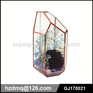 glass storage box glass box geometric terrarium geometric shapes for decoration