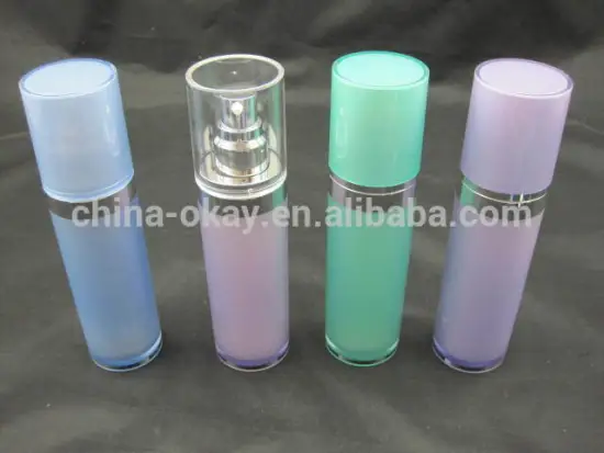 Wholesale good quality make-up cosmetics airless pump round bottles