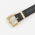 Cinturão de couro negro da moda de luxo para mulheres