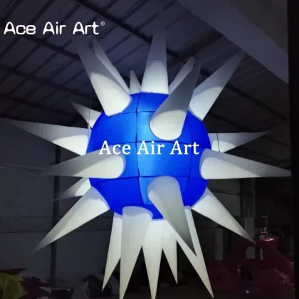 2M Inflatable Urchin Decorative Hanging Light - 1-Year Warranty for Parties and Stages