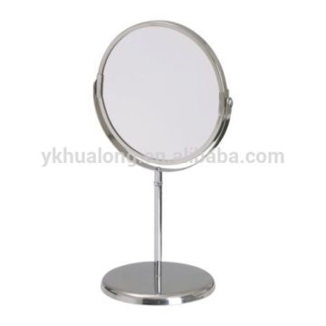 High quality stainless steel framed table top cosmetic mirror