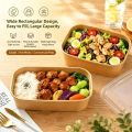 ชาม Takeaway กระดาษแข็งคราฟท์สี่เหลี่ยม