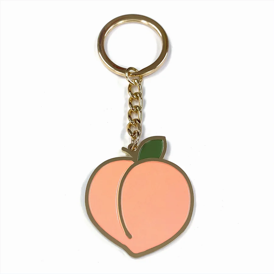 paint peach keychain