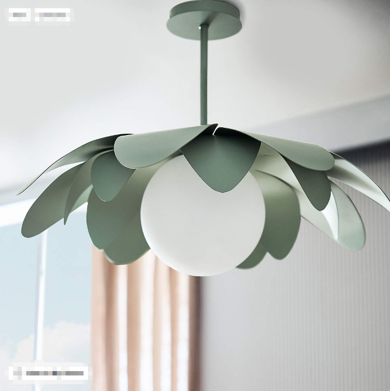 Palm Sage Green 24 Flush Mount Ceiling Light (1)
