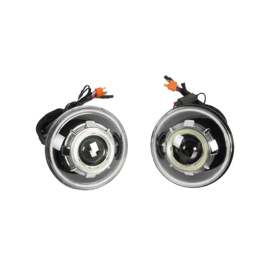 7 Inch LED Star Headlights Projector with Angel Eyes DRL for Jeep Wrangler TJ JK
