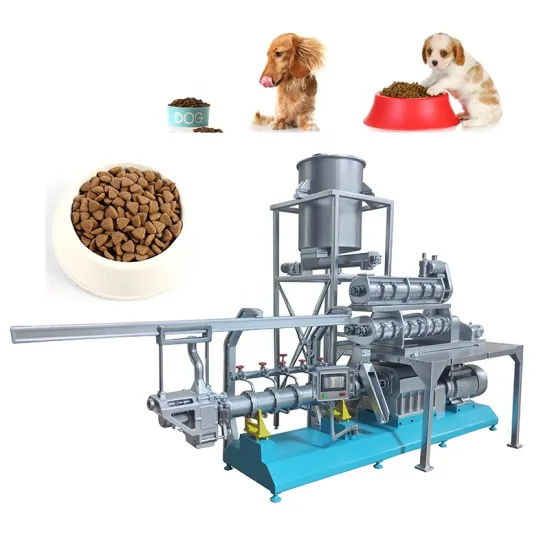 Automatic Pet Food Processing: Extruded Plant Production Line for Dog Food Processor Extruder Machine