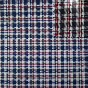 21 x 21S cotton yarn dyed shirting check fabric, 58-inch width
