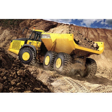 Revêtement en poudre pour engins de construction routière