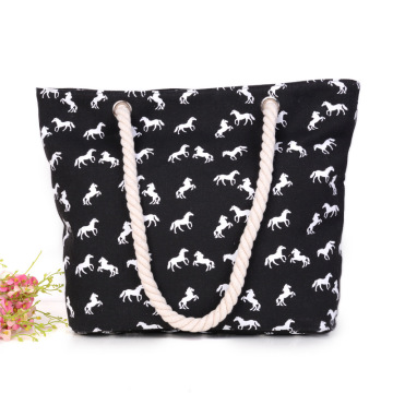 Fashion Women Canvas Bag Shopping Handbag Owl Beach Bag Women Shoulder Handbags Canvas Lady Tote bags