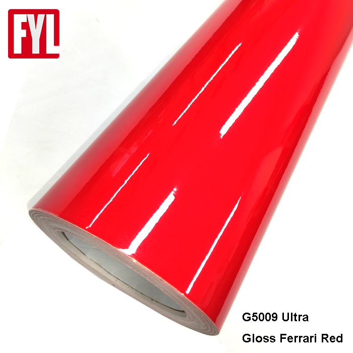SUPER GLOSL Gloss Pet Liner Ferrari Red Car Vinyl