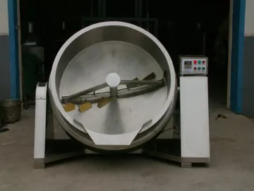 Industrial gas cooker with stirring for paste