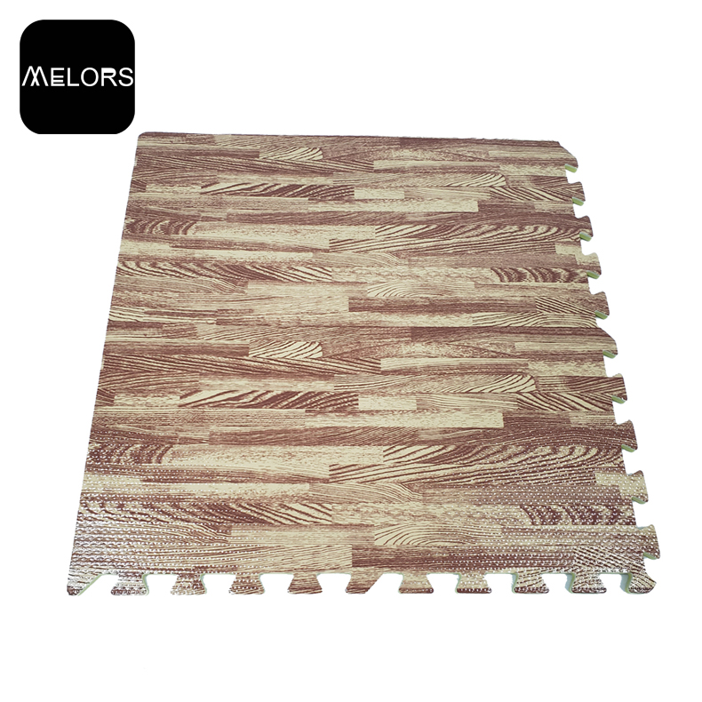 Puzzle Exercise Mat EVA Foam Wood-grain Interlocking Tiles