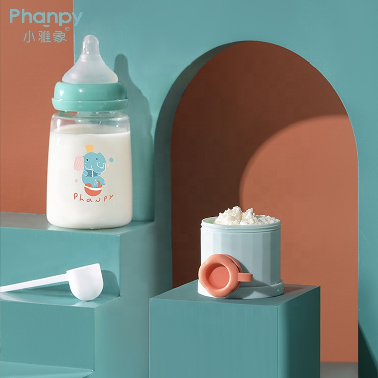 Pumpkin Shape Baby Milk Powder Container Dispenser-Blue