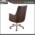 Medium Back PU Leather Swivel Home Office Chair