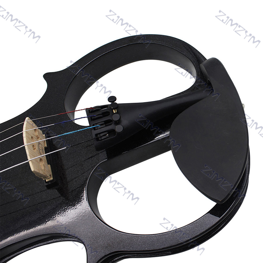 Electric Violin Fiddle 4/4 Full Size Solid Wood Electric Acoustic Violin Stringed Instrument with Maple Body High Quality Case