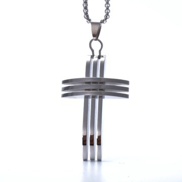 Tiga Garis Tinggi Polishing Yesus Kristus Salib Pendant
