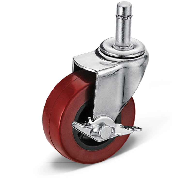 Silent swivel rubber casters