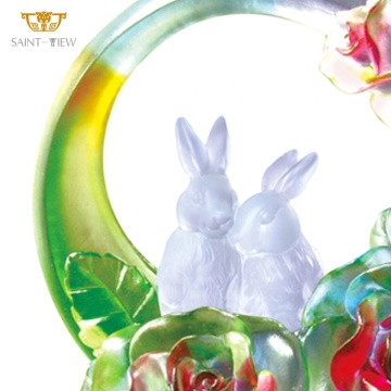 Crystal Trophy Office Decoration Zodiac Rabbit Custom