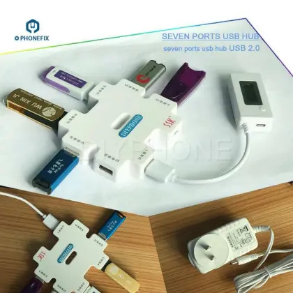 SSK SHU011 HUB Power Splitter with 7 USB Ports Converter Extender