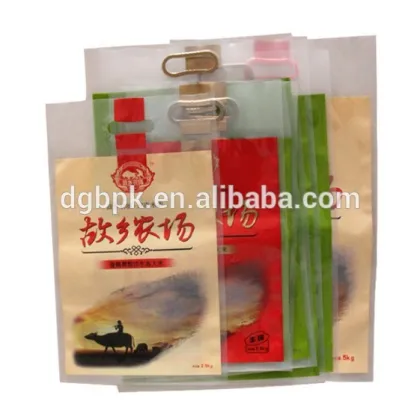 round handle plastic vacuum rice bag BOPP/CPP materials