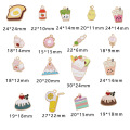 Alloy Artificial Food Cake Lollipop Charms Metallic Enamel Juice Cup DIY Decor for Handmade Key Ring Bags Embellishment Jewelry