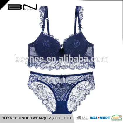 Wholesale Women Lace Bralette Bra And Panty Lingerie Set