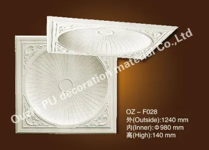 ancient Europe style PU material plastic golden color ceiling medallion