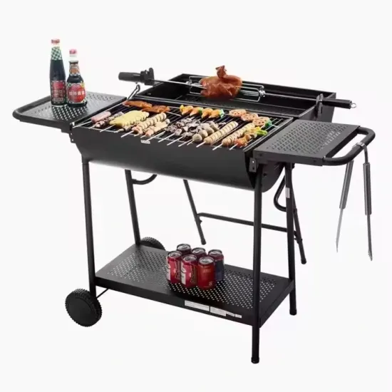 Sejr Heavy Barrel Charcoal Barbecue BBQ Grill Smoker with Lid 106X52X94cm