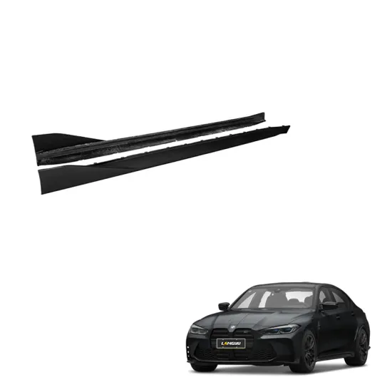 Side Bumper Lip and Spoiler Splitter for BMW M3/M4 G80/G82 - Dry Carbon Fiber MP Style Side Skirt
