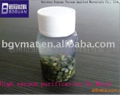 High vacuum purification Eu Metal