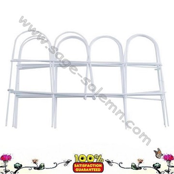 10 ft x 10" White Wire Arch Top Garden Fence Fencing Border